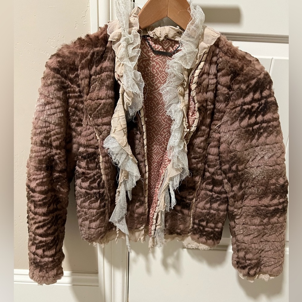 Elie Tahari Rabbit Fur Jacket S/P